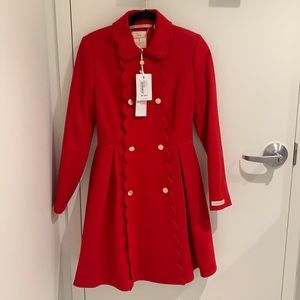 NWT Ted Baker Red Scalloped Coat SOLD OUT